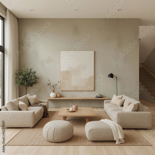 modern living room with fireplace