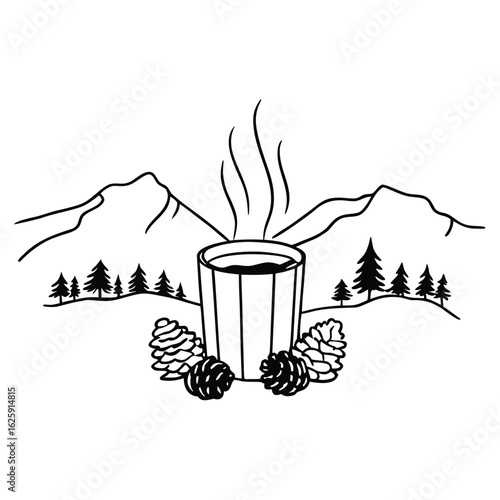 Carpathian Herbal Forest Tea Adobe Illustrator Artwork