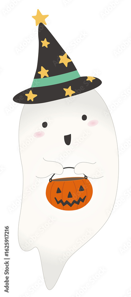 Obraz premium Cute ghost trick or treat