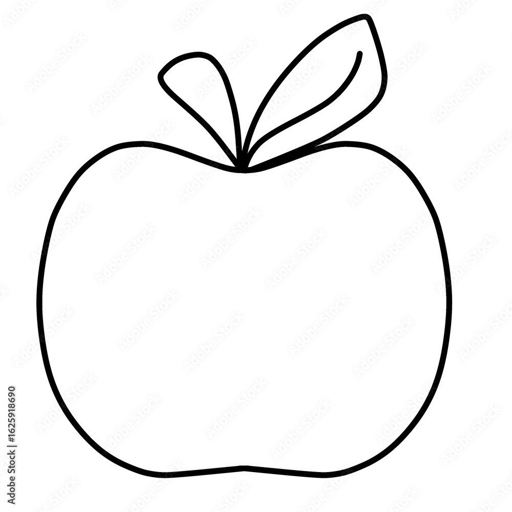 apple fruit black white outline apple fruit black white outline