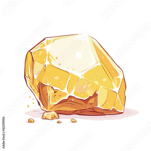 Flawed Diamond on White Background