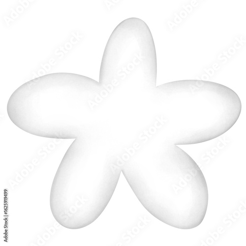 White Striped Heart with Bold Blue Bands