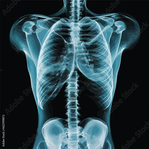 Human Body X-Ray Background Space