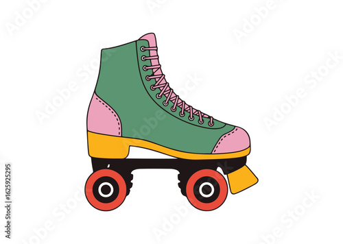 Roller skate Vector Illustration, Roller skate Icon