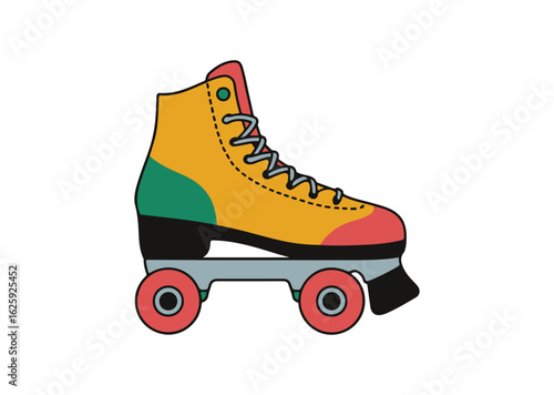 Roller skate Vector Illustration, Roller skate Icon