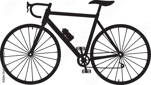 Vector art of road bicycle isolated on white background