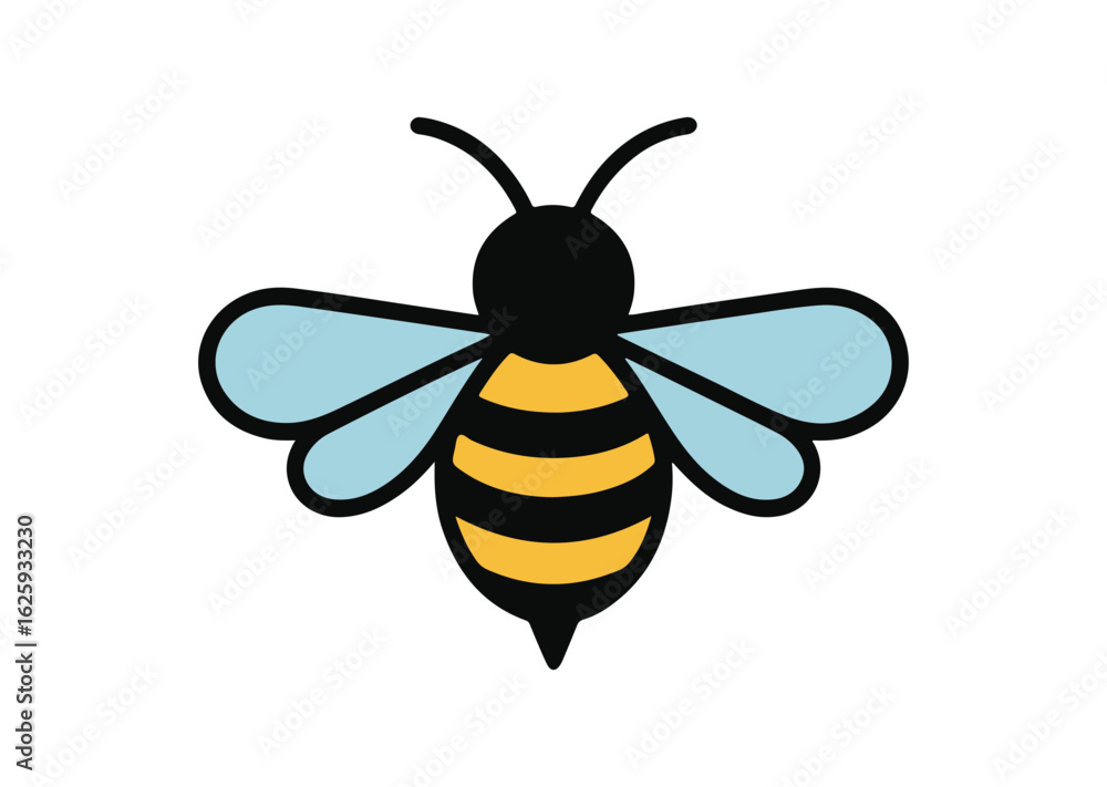 Obraz premium Bee Vector Illustration, Bee Icon
