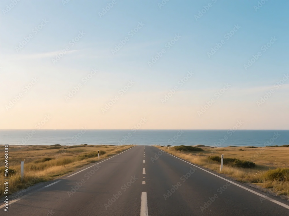 Fototapeta premium The road leads to the sea—and to peace of mind