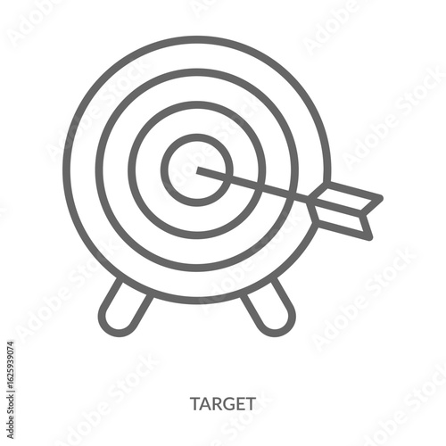 Target Icon Line Style. Design Vector Illustration