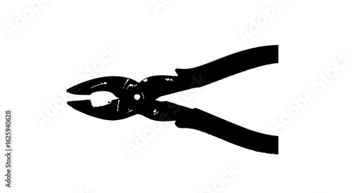 Handled pliers on a white background