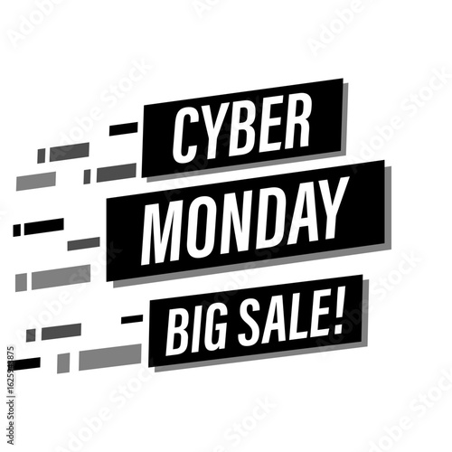 Cyber Monday. A day of big sales and discounts around the world. Vector illustration