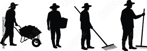Silhouette vector set of medical professionals, useful for healthcare designs, hospital branding, medical illustrations, health industry marketing visuals