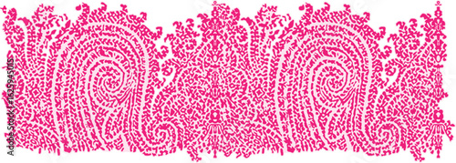 pink rose petals Bohemian flowers. Seamless pattern of