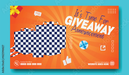 It s time for giveaway and unboxing with gift boxes and festive decorations