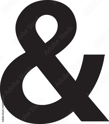 Ampersand (&) symbol in thick black silhouette