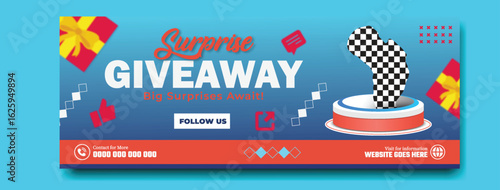 Exciting giveaway announcement with festive decorations and prize reveal
