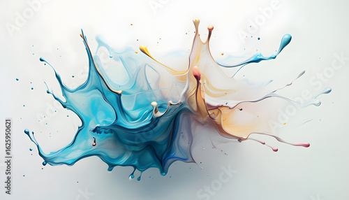 water splash isolated on white