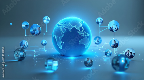 Global Business Network Connection Technology Digital World
