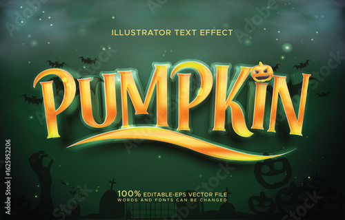 pumpkin halloween text effect