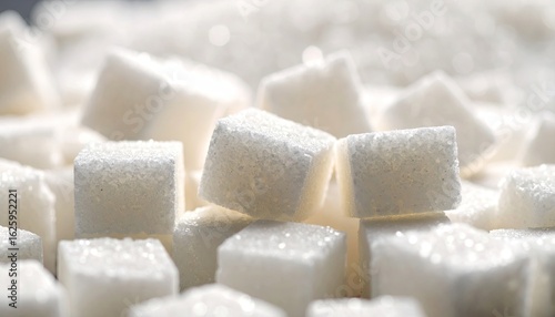 Close up of sugar cubes