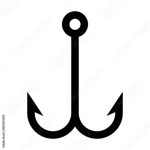 Fishing hook icon isolated on white background