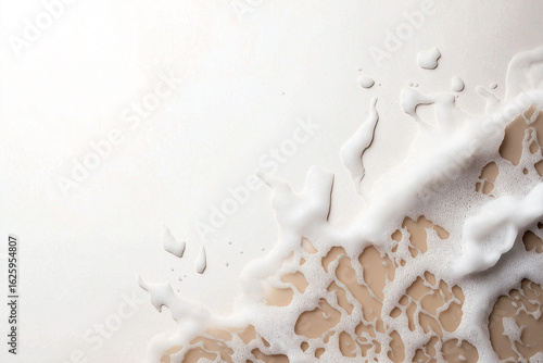 Serene and Tranquil Abstract Beach Landscape with White Background