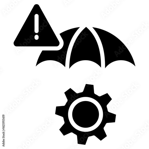 Risk Mitigation glyph icon