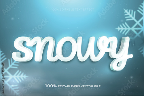 snowy text