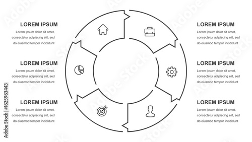 Unique Infographics Circular Diagrams and Triangle Charts