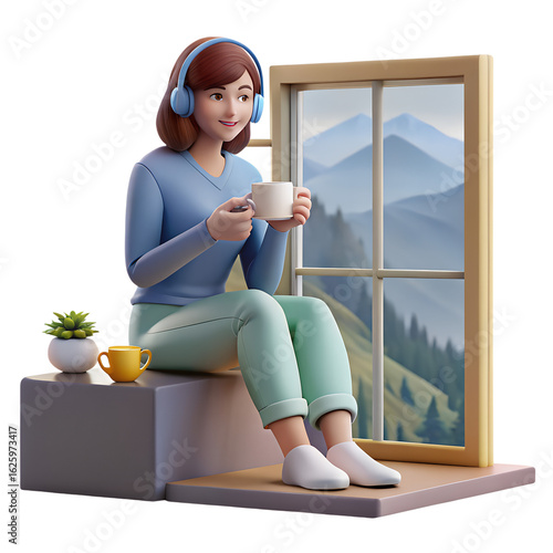 young woman reading book