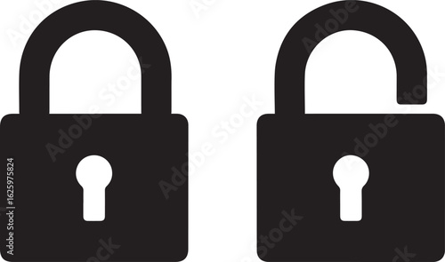 Open and closed lock icon