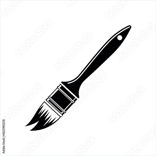 Silhouette Paint Brush Icon