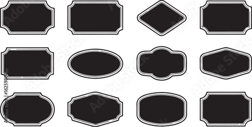 Rustic banner vector collection, vintage panel vector