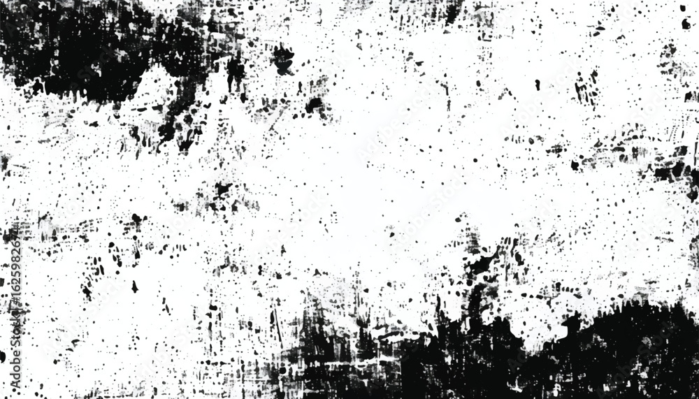 Naklejka premium Abstract grunge black and white distressed texture background. Grunge overlay background. Monochrome Texture.