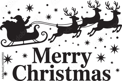 santa's sleigh silhouette