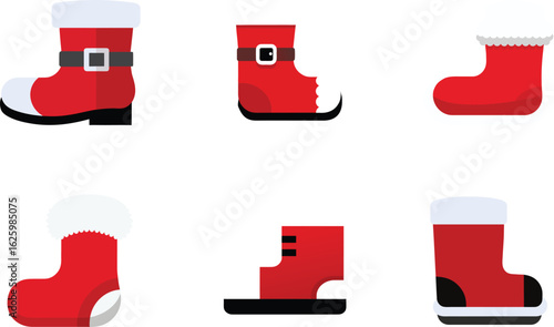 Santa Boots Color Vector Illustration Background Free Download Santa Boots Color Vector Illustration Background - GFXLoad