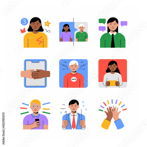 Diverse professionals collaborate effectively in digital spaces showcasing teamwork and communication through various online interactions