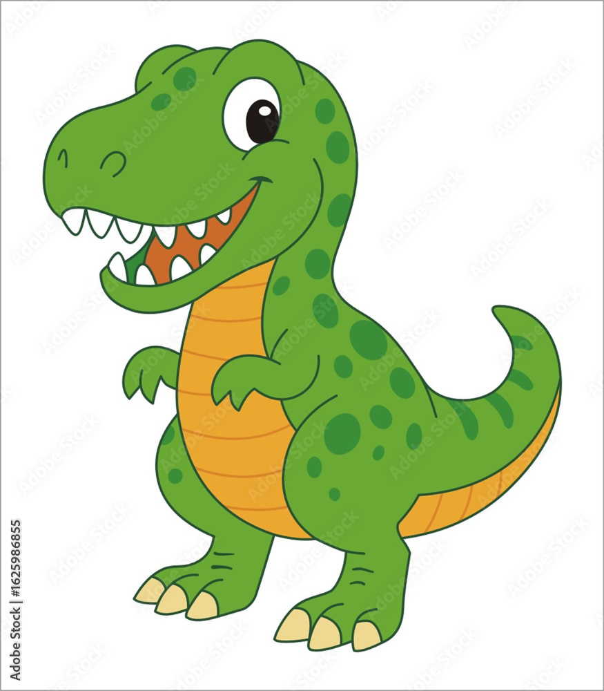 Obraz premium Vector illustration of Dinosaurs cartoon