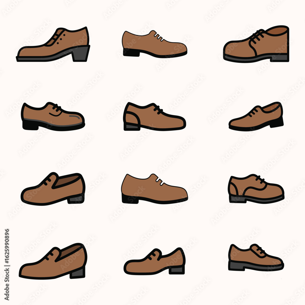 Men's Dress Shoes Vector Illustration. Men's Dress Shoes Vector Illustration.