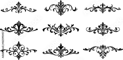 Elegant Ornamental Flourish & Swirl Vector Set