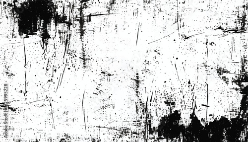 Abstract black and white grunge texture with scratched surface. Grunge distressed texture. Monochrome grunge texture.