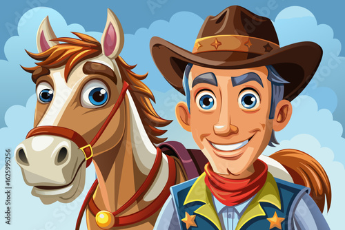 cowboy rodeo roper toy with horse, showcasing classic Western charm. nostalgic designs, collectors, wild west themes, and children’s retro toy illustrations