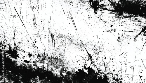 Slika na platnu Abstract black and white grunge texture with scratched surface