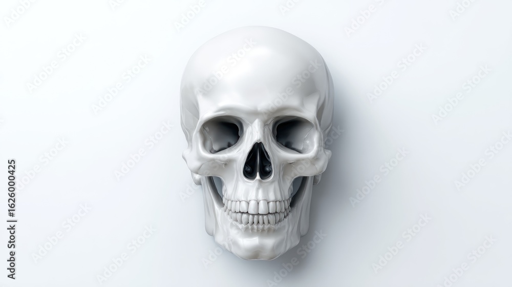 Fototapeta premium Detailed white skull model