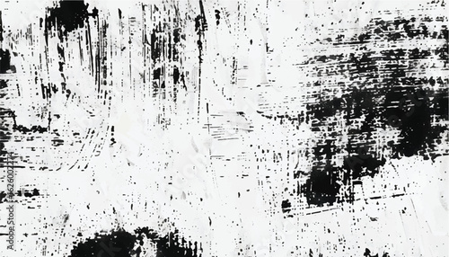 Abstract black and white grunge texture with scratched surface. Grunge distressed texture. Monochrome grunge texture.