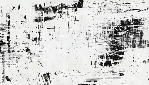 Abstract black and white grunge texture with scratched surface. Grunge distressed texture. Monochrome grunge texture.