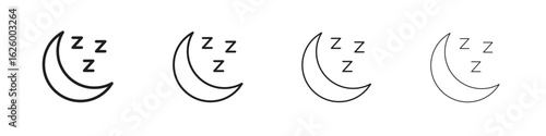 Zzz icon outline vector pack. Best for web, mobile, ui