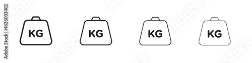 Weight icon outline vector pack. Best for web, mobile, ui