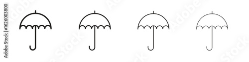 Umbrella icon outline vector pack. Best for web, mobile, ui