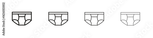 Underpants icon outline vector pack. Best for web, mobile, ui